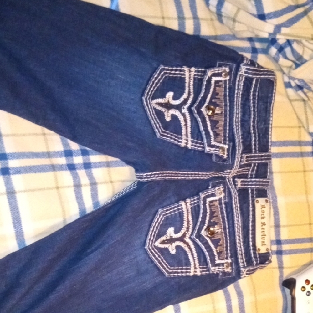 Rock Revival Dark Blue Boot Cut Jeans